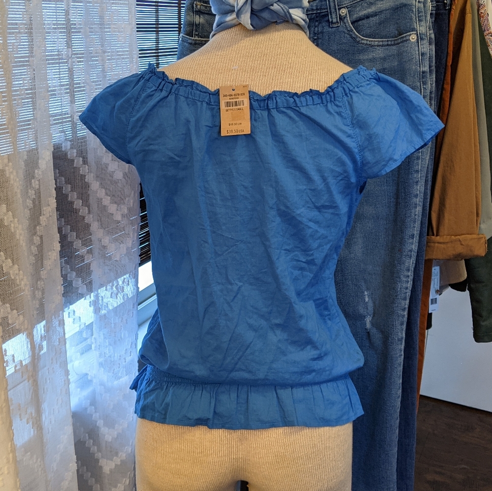 NWT Hollister Betty Blue cinch blouse - Picture 6 of 7